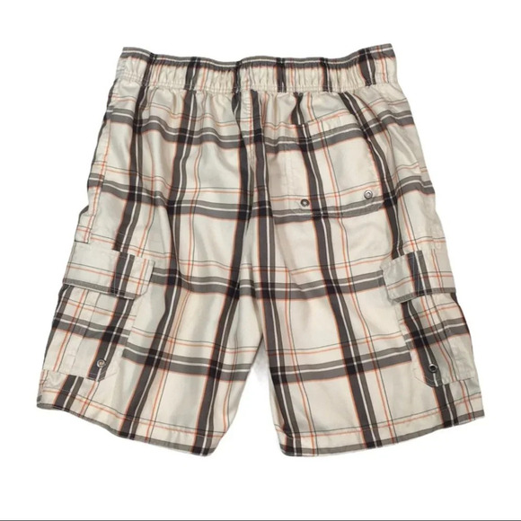 SH64 Merona Plaid Cargo Beach Swim Trunks L - Picture 4 of 6